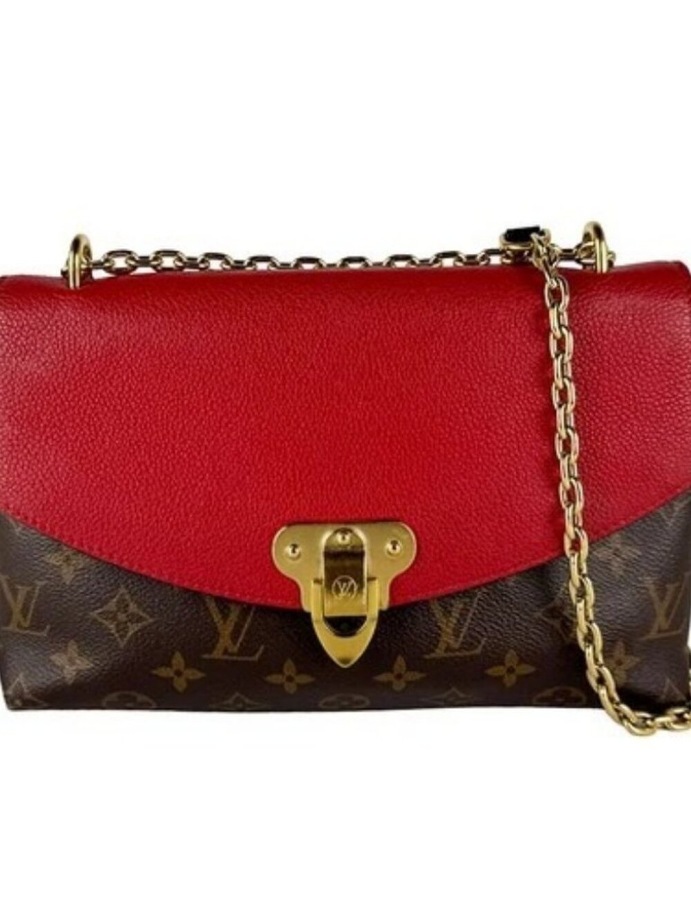 Auth LOUIS VUITTON Monogram Shoulder Bag Red/Brown/GOld M43713 - z10953